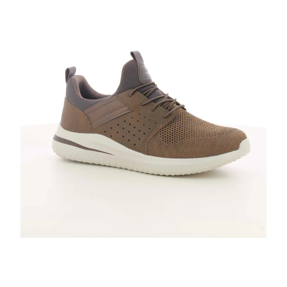 Skechers Herenschoenen Cognac Delson 3.0 Brown Heren