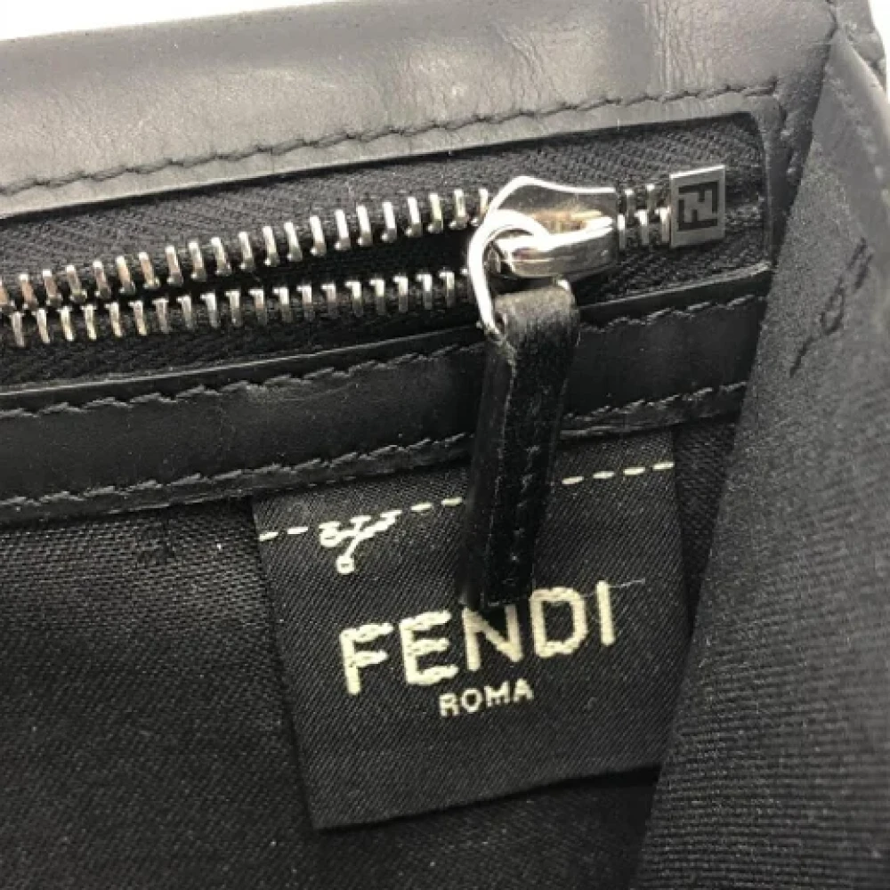 Fendi Vintage Pre-owned Leather wallets Black Dames