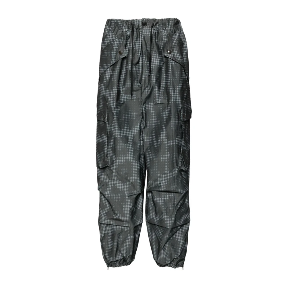 Dries Van Noten Leopard Print Cargo Broek Gray Heren