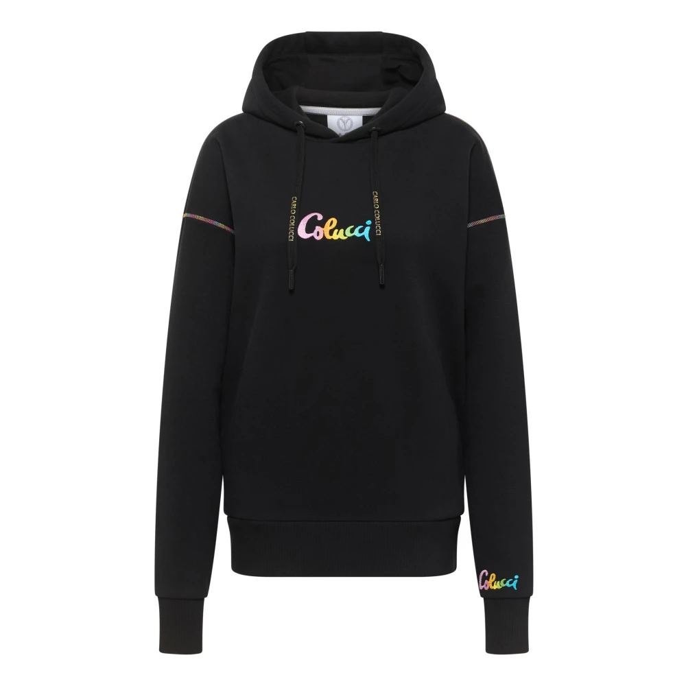 Carlo Colucci Women's Black Classic Oversize Hoodie - Hoodies - Xs - Sweatshirts & Hoodies