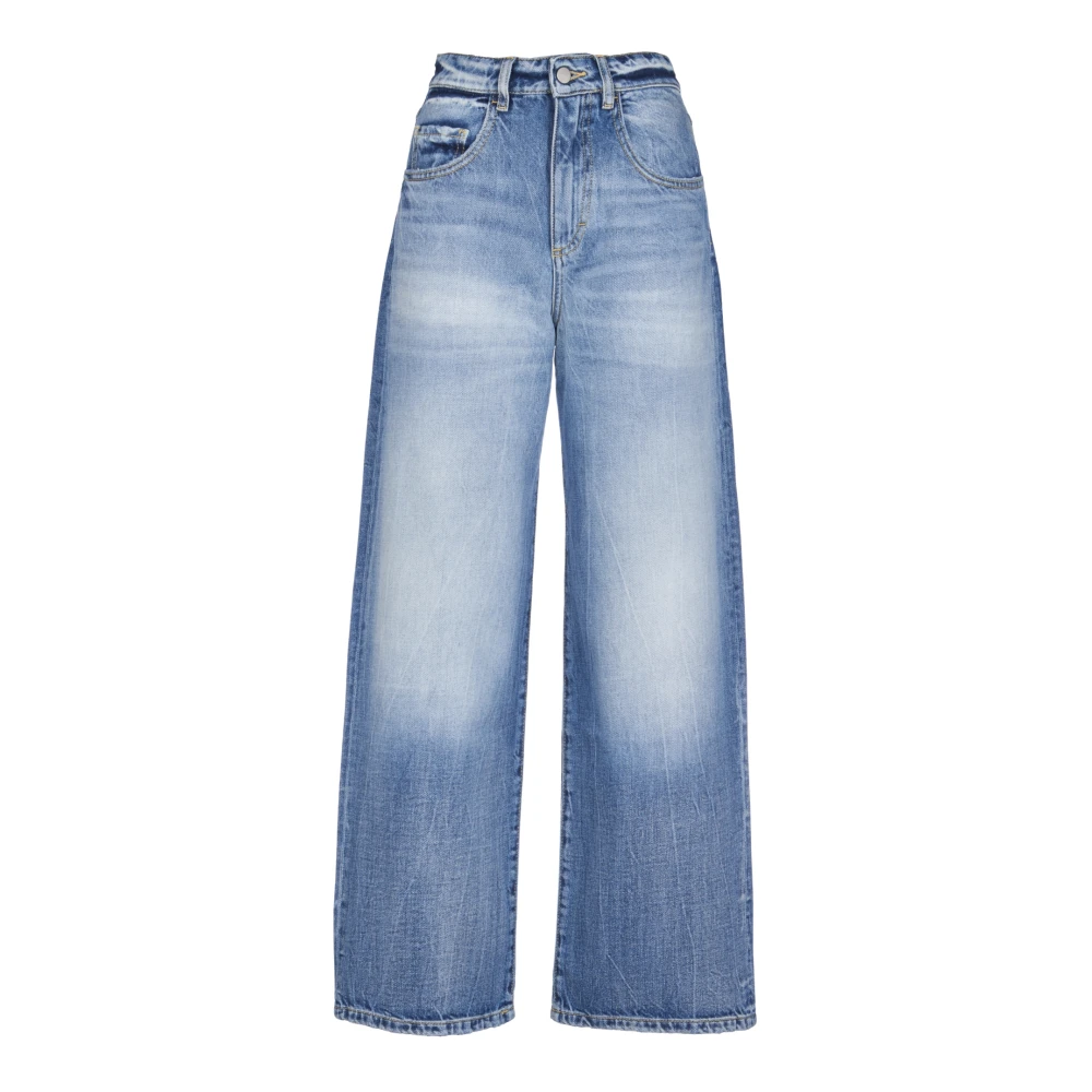 Icon Denim Wijde Pijp Denim Jeans Blue Dames