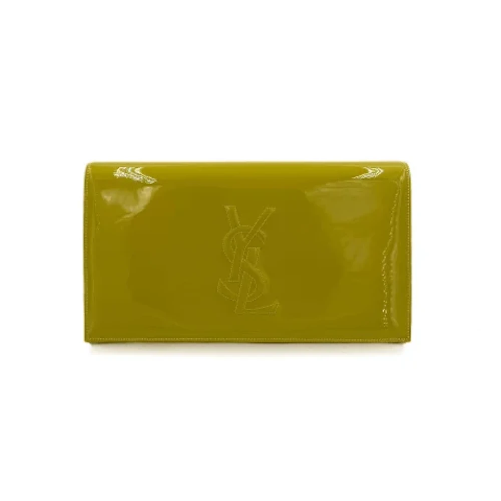Yves Saint Laurent Vintage Pre-owned Leather clutches Yellow Dames