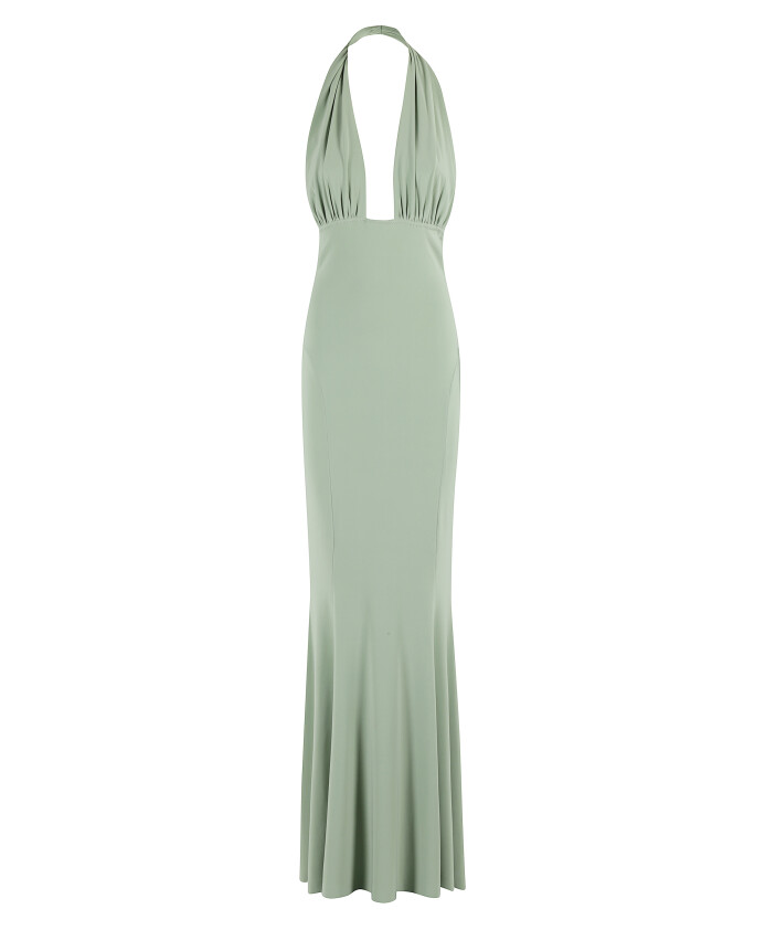 green-cross-halter-fishtail-gown