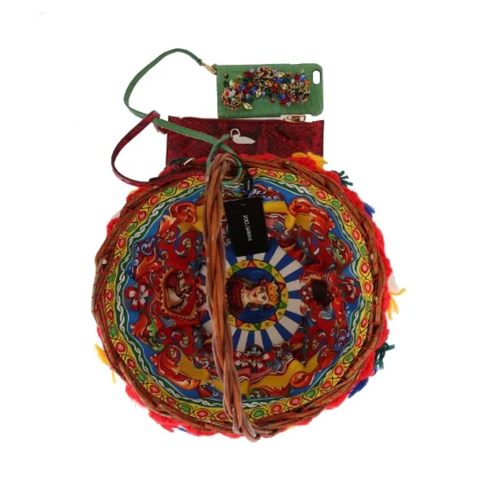 Dolce & Gabbana Pre-owned Fabric totes Yellow Dames