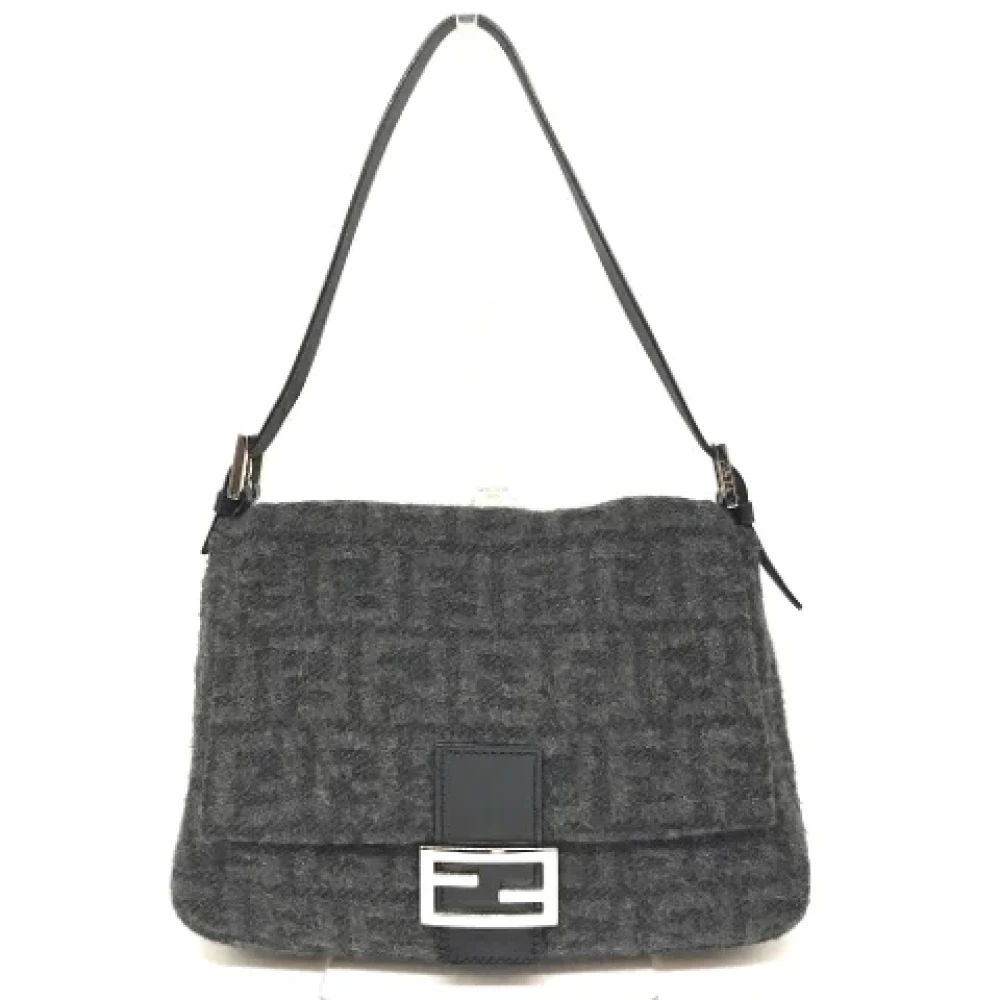 Fendi Vintage Pre-owned Canvas crossbody-bags Gray Dames