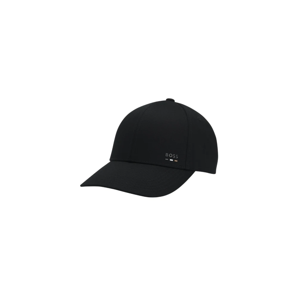 Hugo Boss Zwarte Katoenen Twill Klep Pet Black Heren