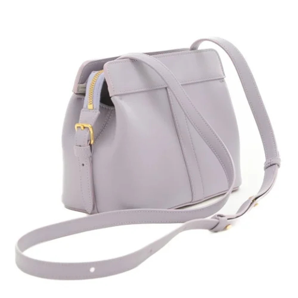 Celine Vintage Pre-owned Leather celine-bags Purple Dames