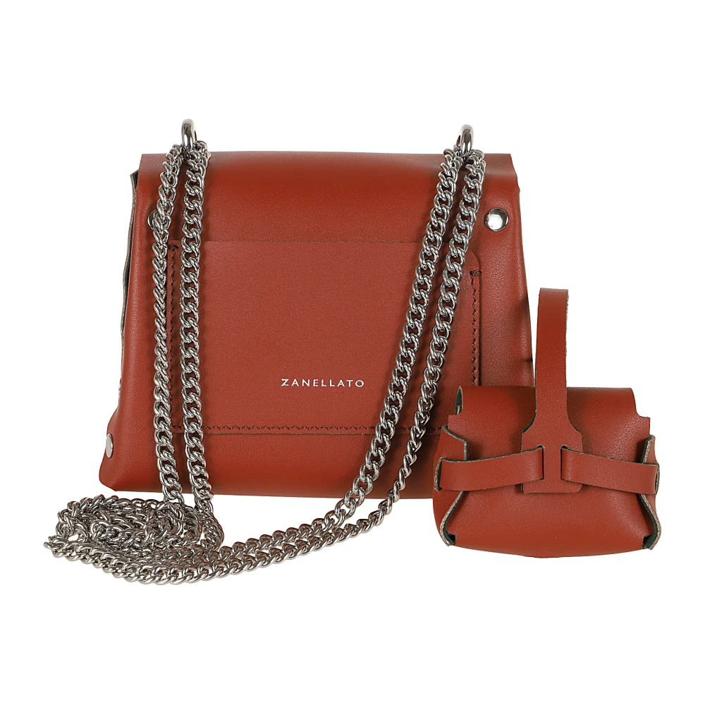 Zanellato Bruine Schoudertas Aw24 Modieuze Stijl Brown Dames