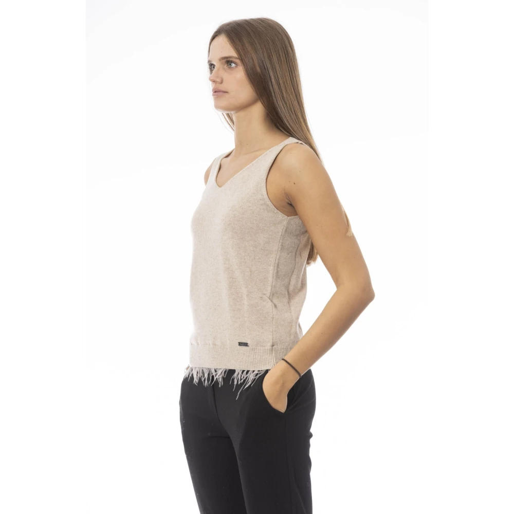 Baldinini Kleding tanktops Beige Dames