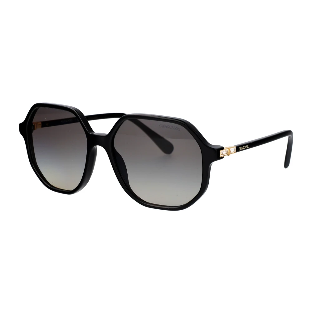 Swarovski Woman Sunglass SK6003 - Frame color: Black, Lens color: Grey Gradient - Image 3