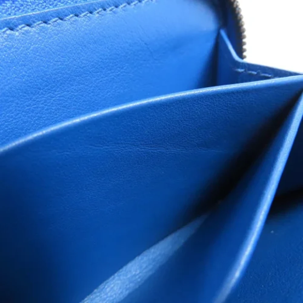 Bottega Veneta Vintage Pre-owned Leather wallets Blue Dames