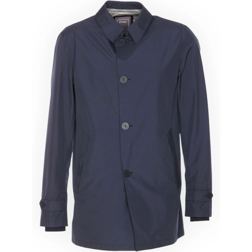 Herno Waterdichte Trenchcoat Blue Heren