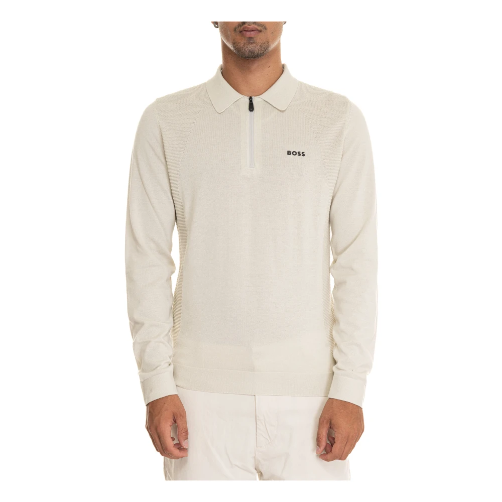 Boss Klassieke Polo Shirt voor dagelijkse stijl Beige Heren