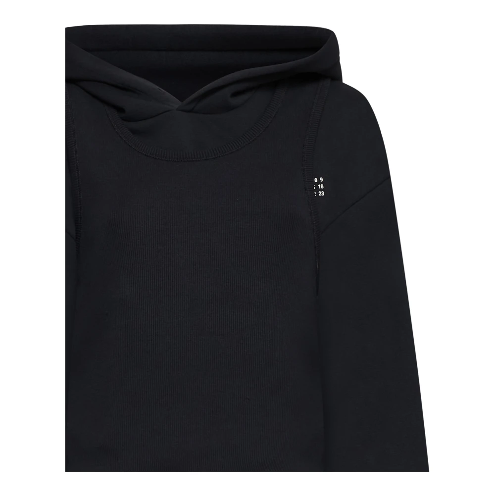 MM6 Maison Margiela Black Sweater Collection Hoodie Black Dames