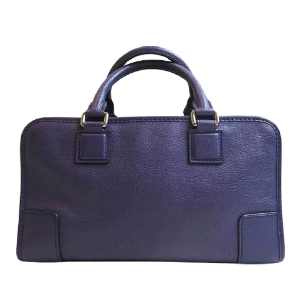 Loewe Pre-owned Leather handbags Purple Dames