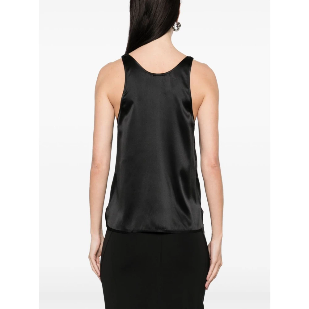 pinko Zwarte Topwear voor Vrouwen Ss25 Black Dames