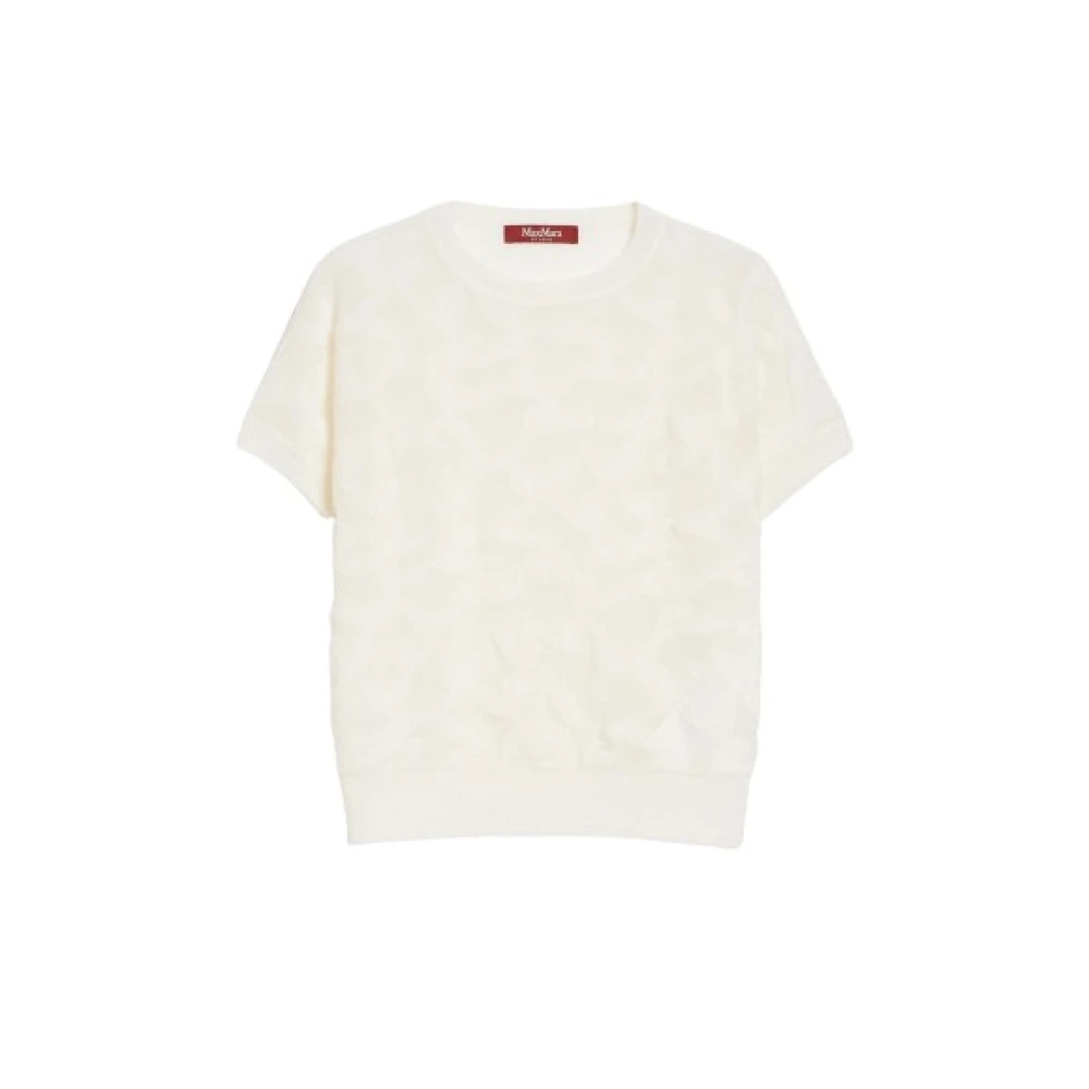 Max Mara Kat Jacquard Crew-neck Sweater Beige Dames