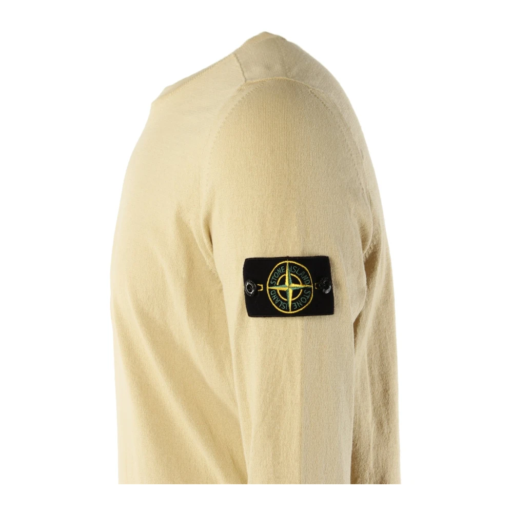Stone Island Beige Katoenen Heren Trui Beige Heren