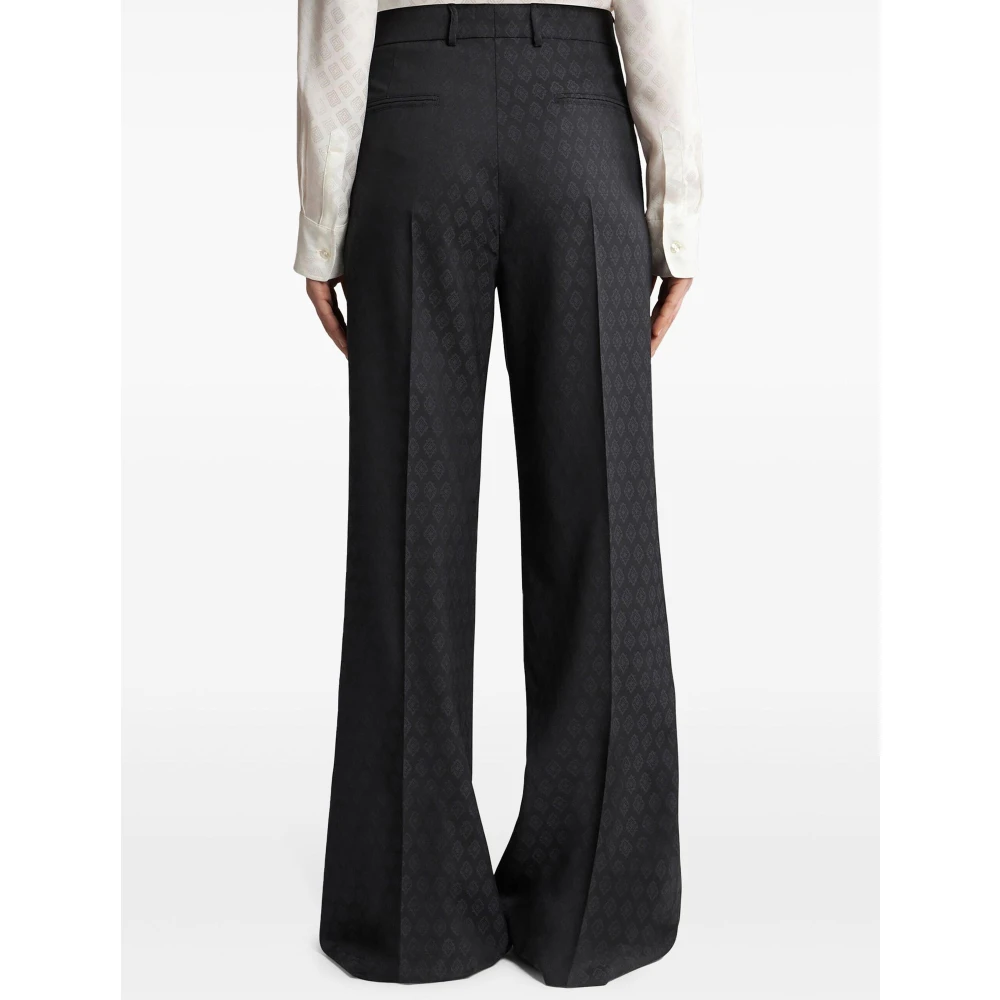 ETRO Geometrische Jacquard Wijde Broek Black Dames