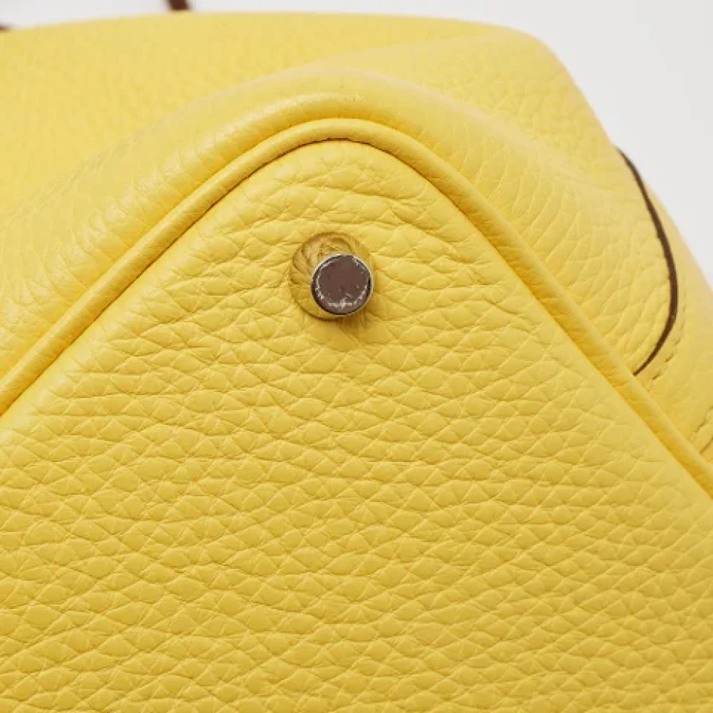 Hermès Vintage Pre-owned Leather handbags Yellow Dames