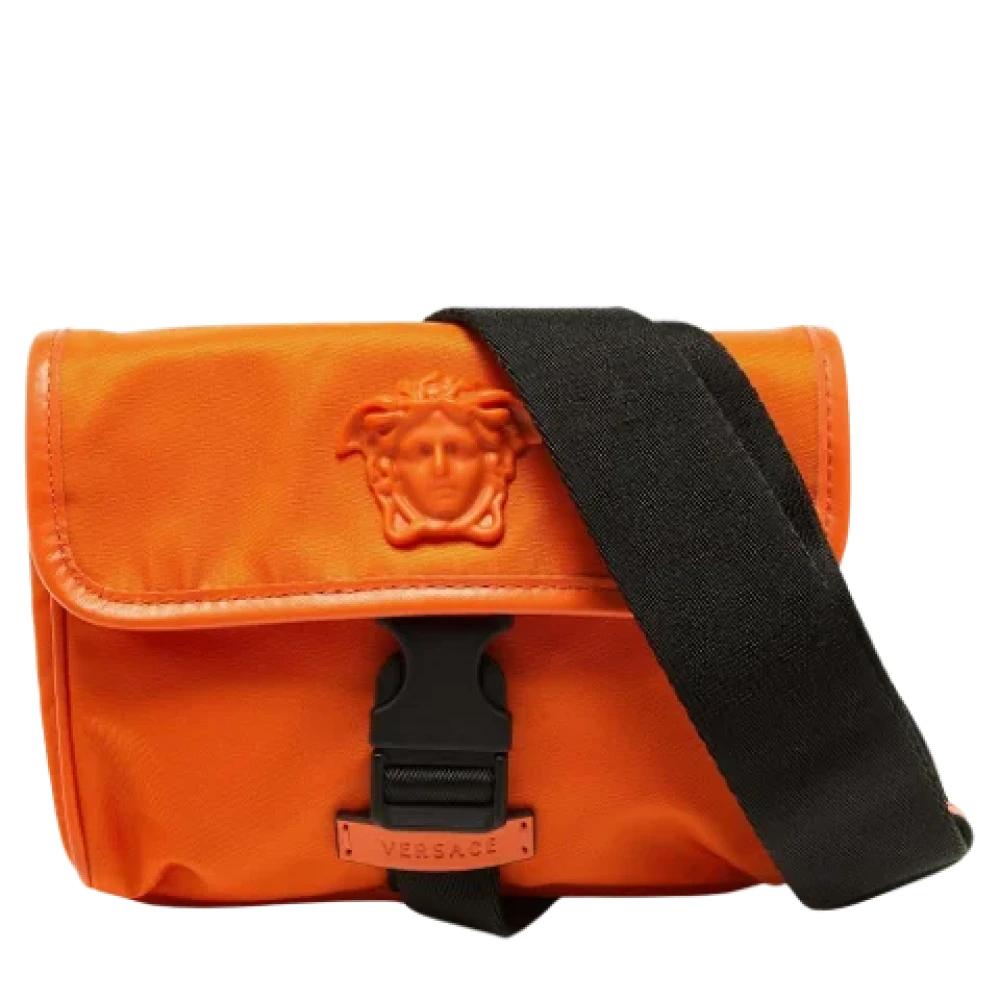 Versace Pre-owned Fabric shoulder-bags Orange Dames