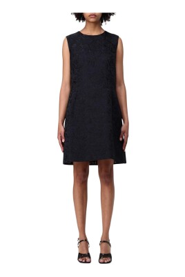 black-floral-brocade-a-line-dress