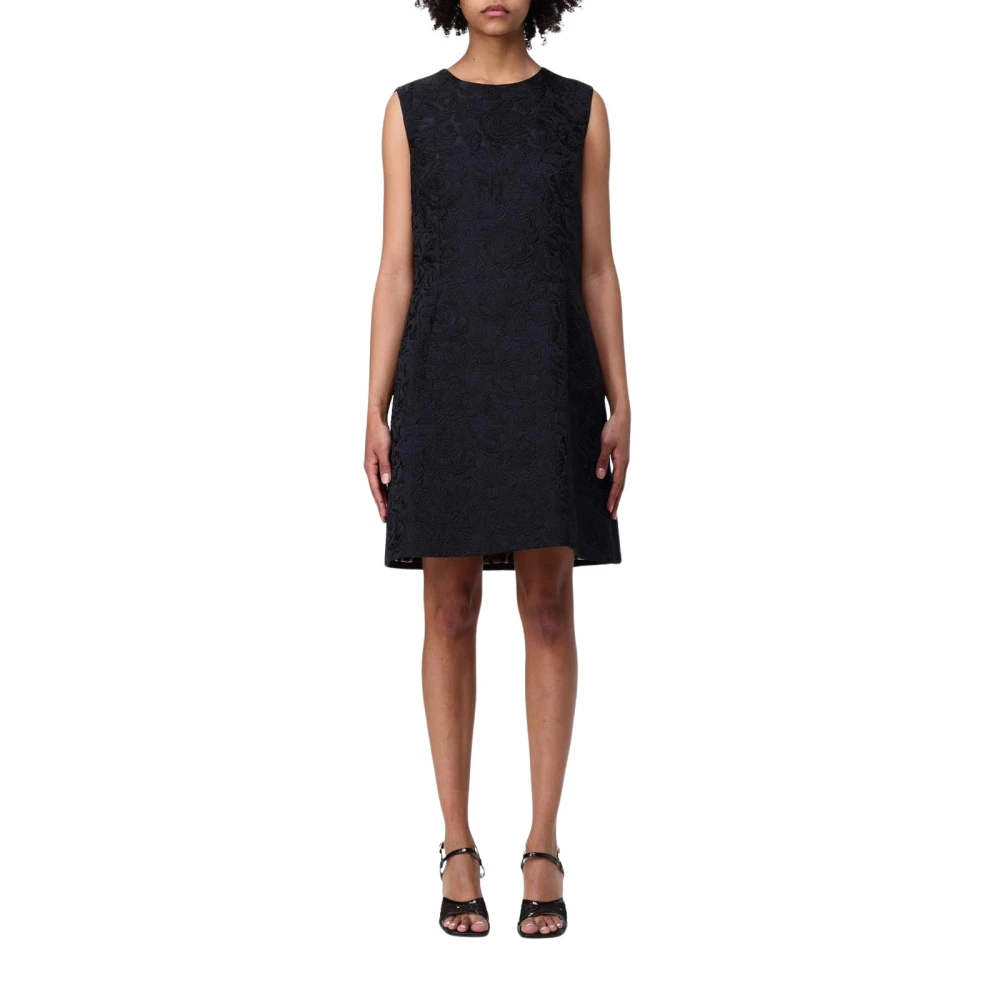 Dolce & Gabbana Women's Black Floral Brocade A-Line Dress
