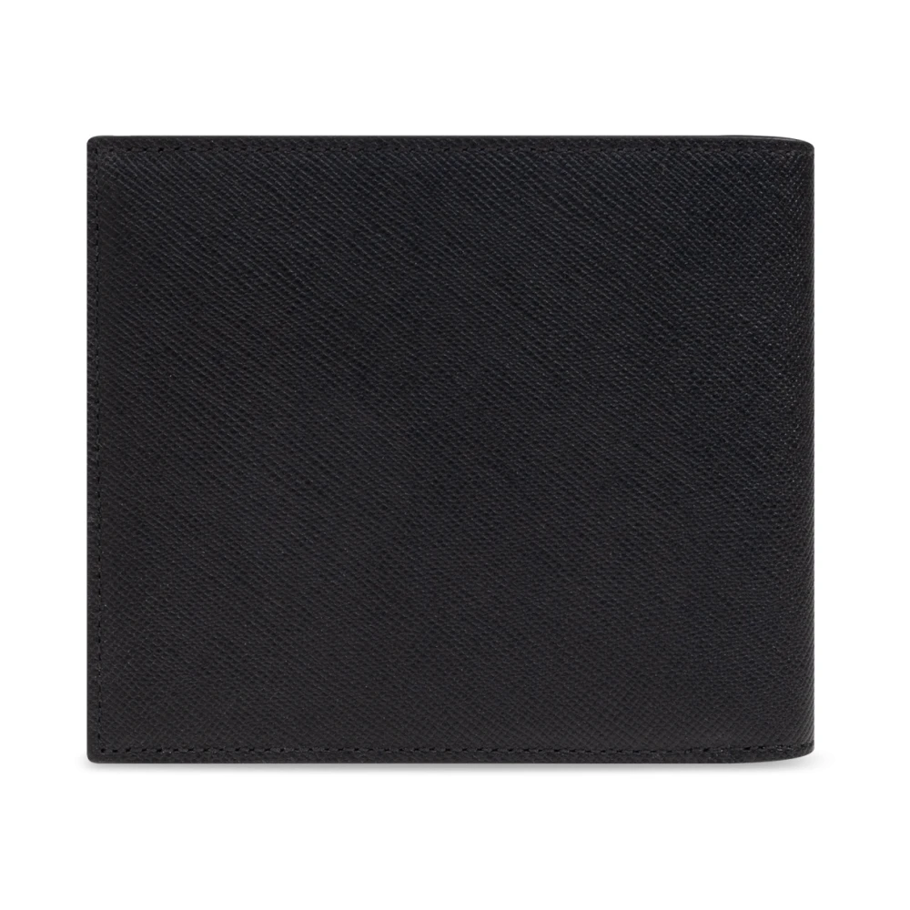 Paul Smith Leren portemonnee met bedrukt logo Black Heren