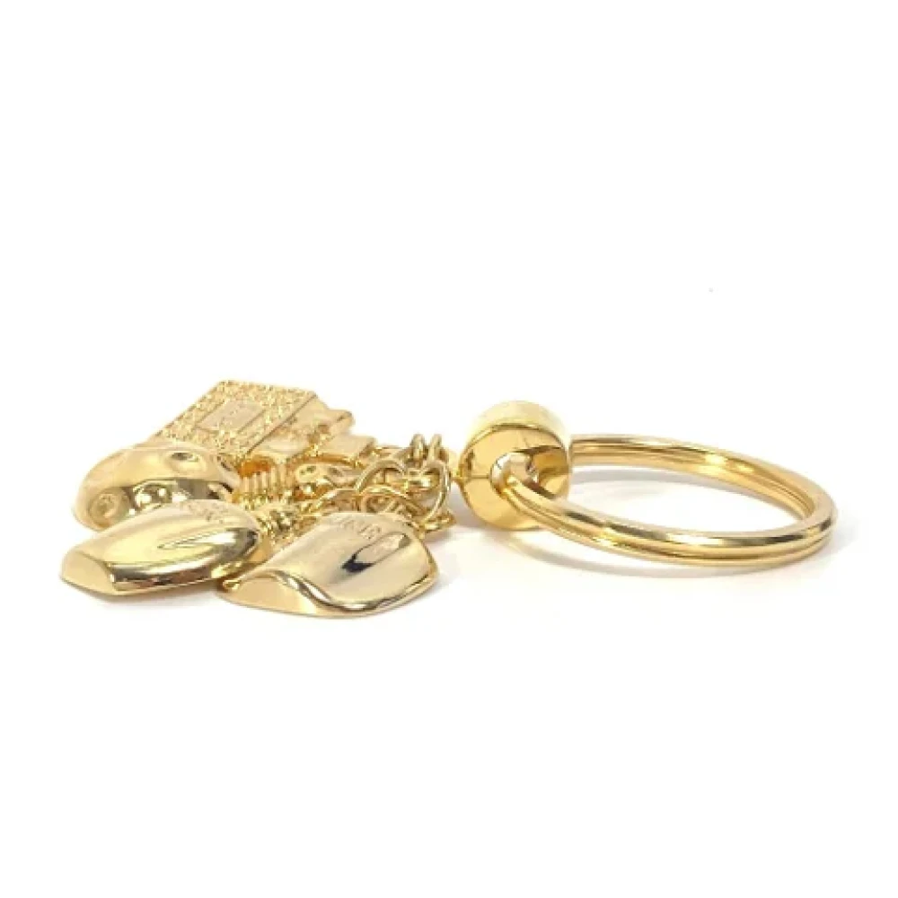 Dior Vintage Pre-owned Metal key-holders Yellow Dames