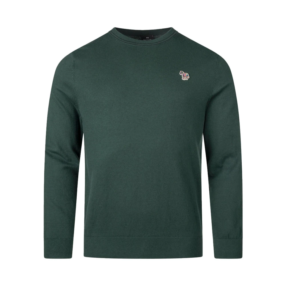 PS By Paul Smith Zebra Badge Gebreide Trui Green Heren