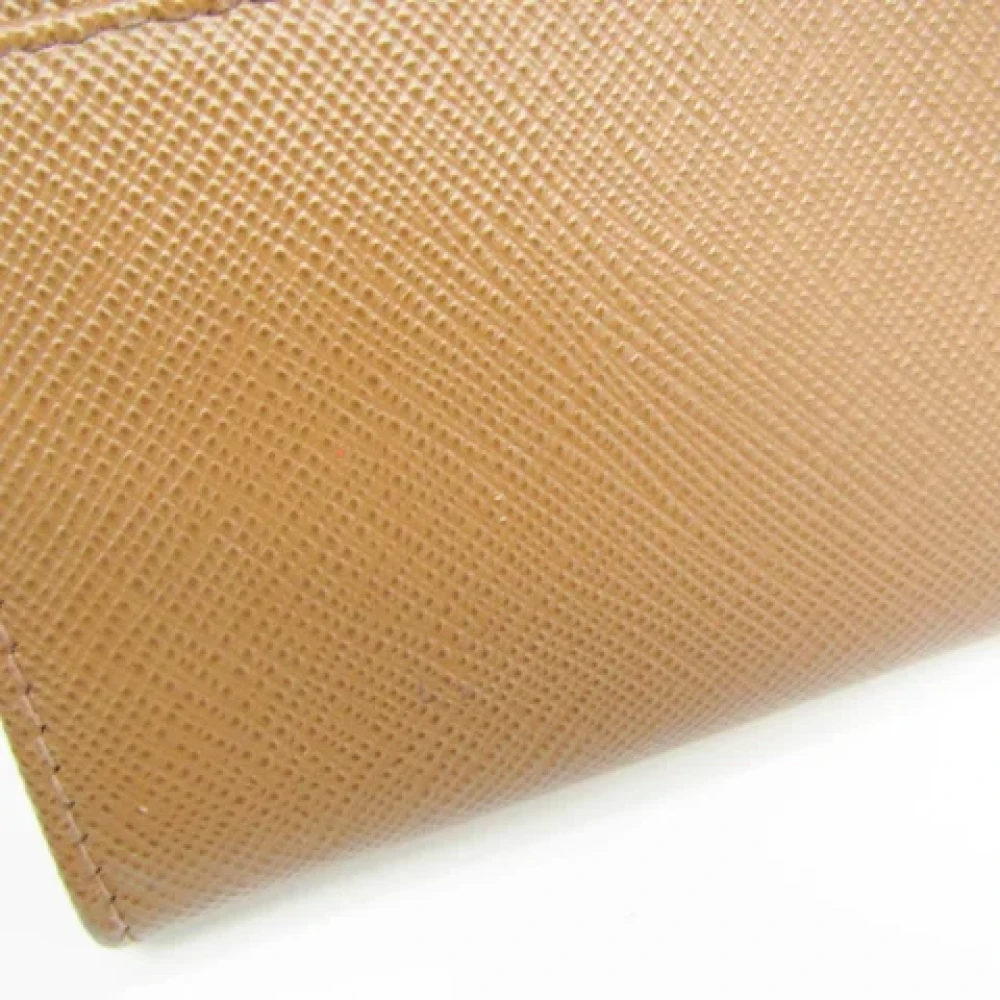Prada Vintage Pre-owned Leather wallets Brown Dames