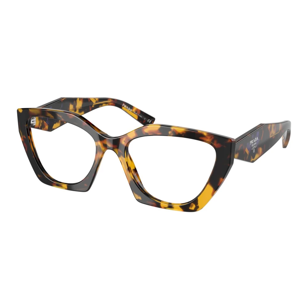 Prada Unisex Brown Glasses,, Stylish Eyewear Frames Medium