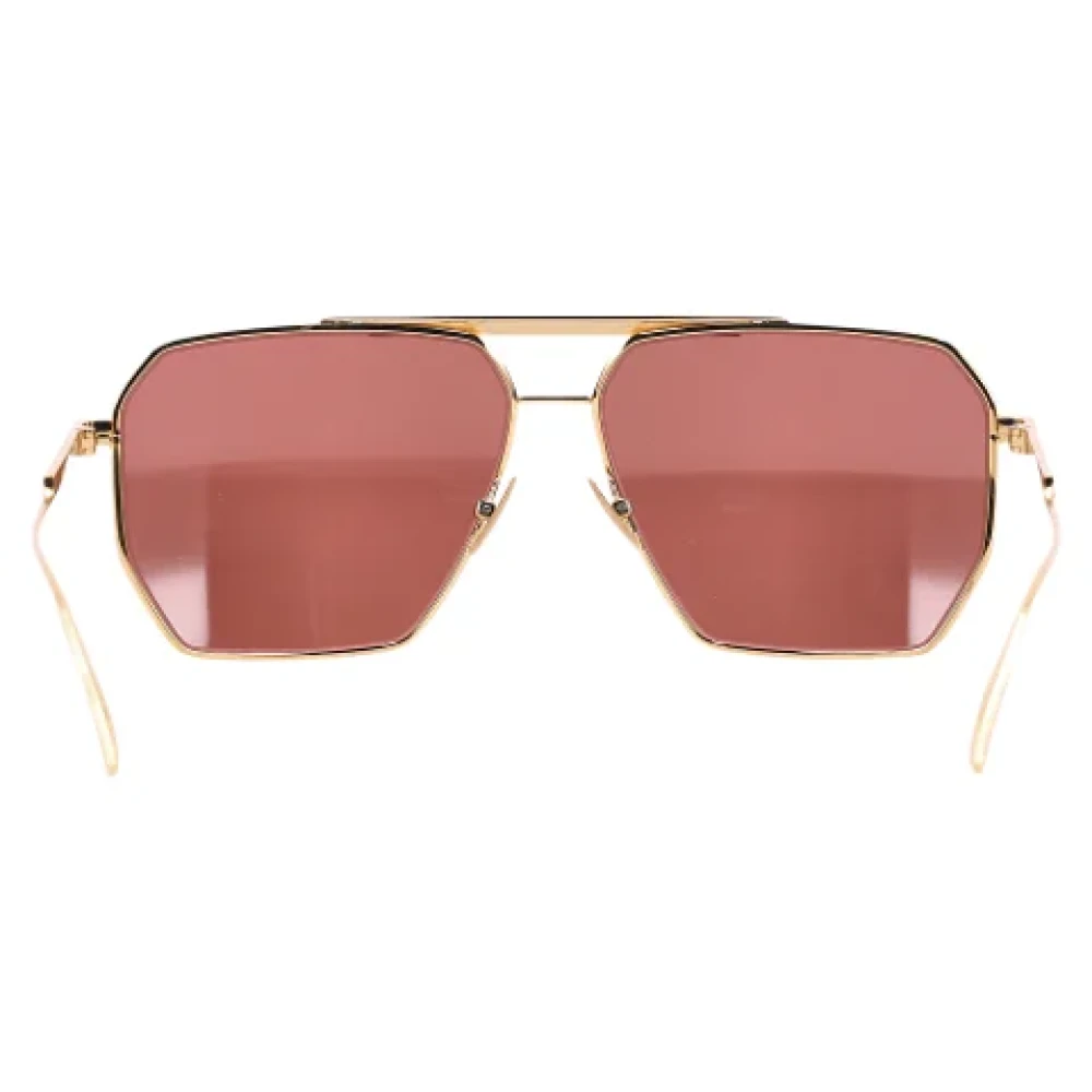 Bottega Veneta Vintage Pre-owned Metal sunglasses Yellow Dames