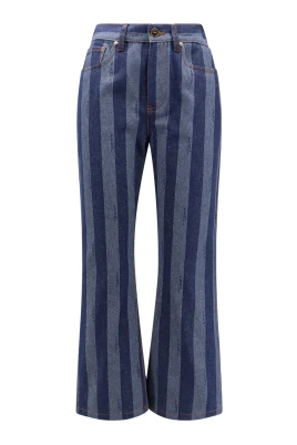 Bomullsjeans med Pequin-ränder