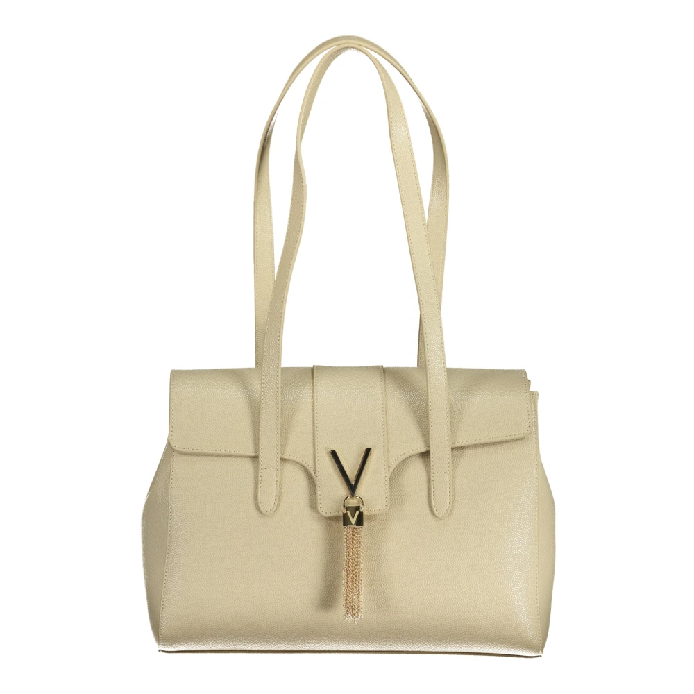 Valentino by Mario Valentino Beige Handtas met Schouderbanden en Meerdere Compartimenten Beige Dames