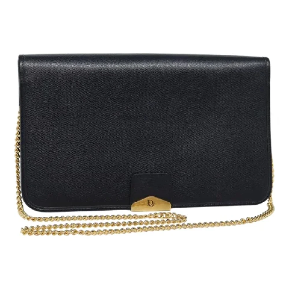 Dior Vintage Pre-owned Leather dior-bags Black Dames