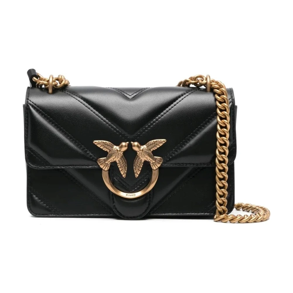 Pinko Women's Black Love One Mini Crossbody Bag - Cross Body Bags - One Size - Bags