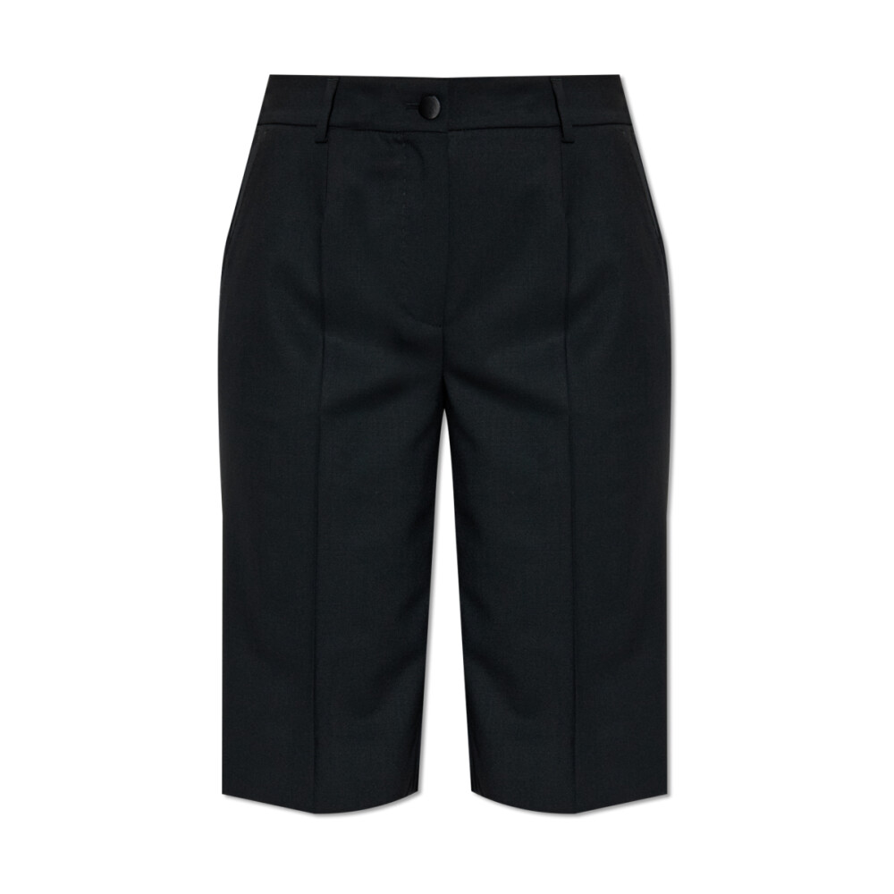【Dolce Gabbana】SHORT PANTALONE BLACK◆GP0Y2ZFUFNV Cotton jogging shorts with logo tag in Black for Men