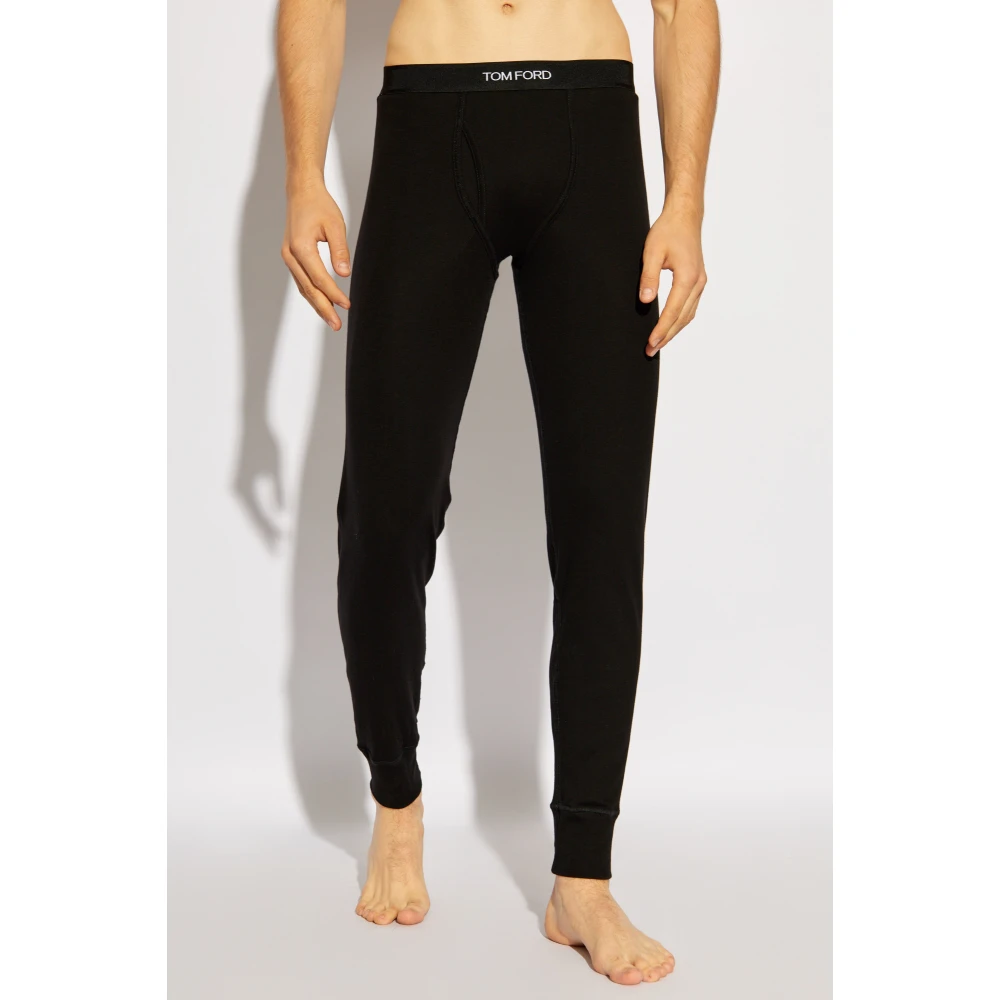 Tom Ford Katoenen Lange Johns Black Heren