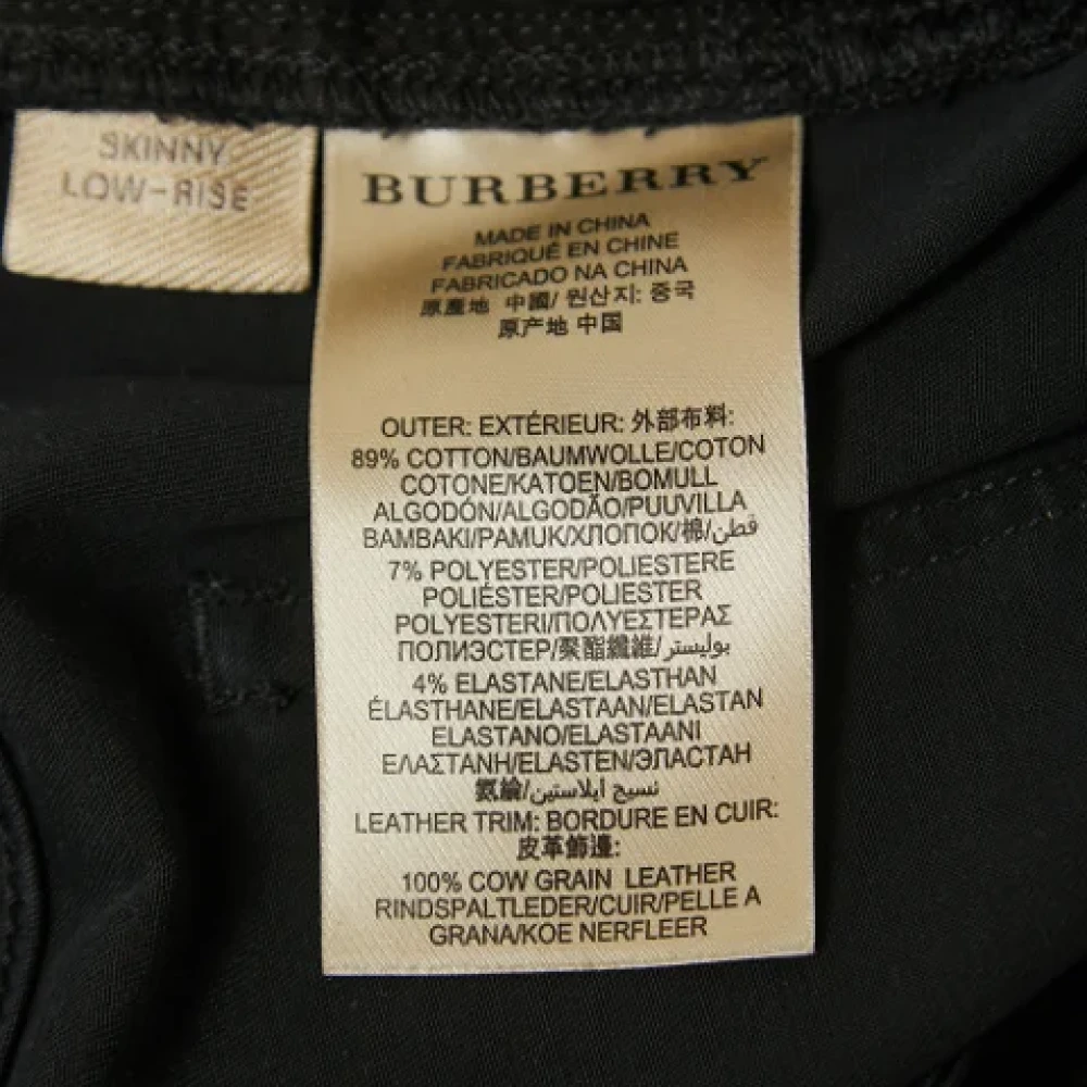 Burberry Vintage Pre-owned Cotton jeans Black Dames