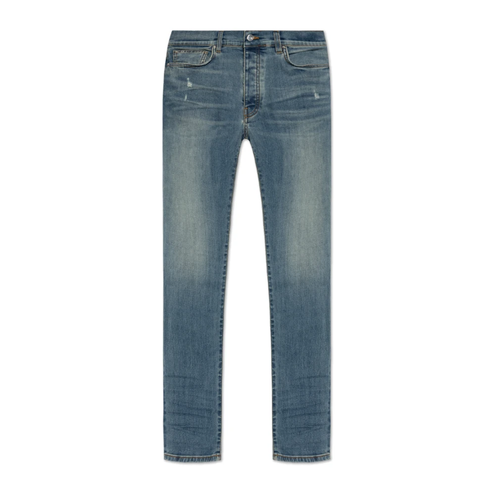 Amiri Logo Jeans Blue Heren