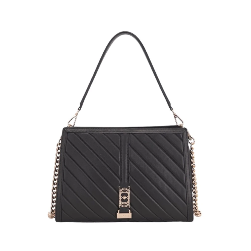 La Carrie Stijlvolle Leren Tas Black Dames