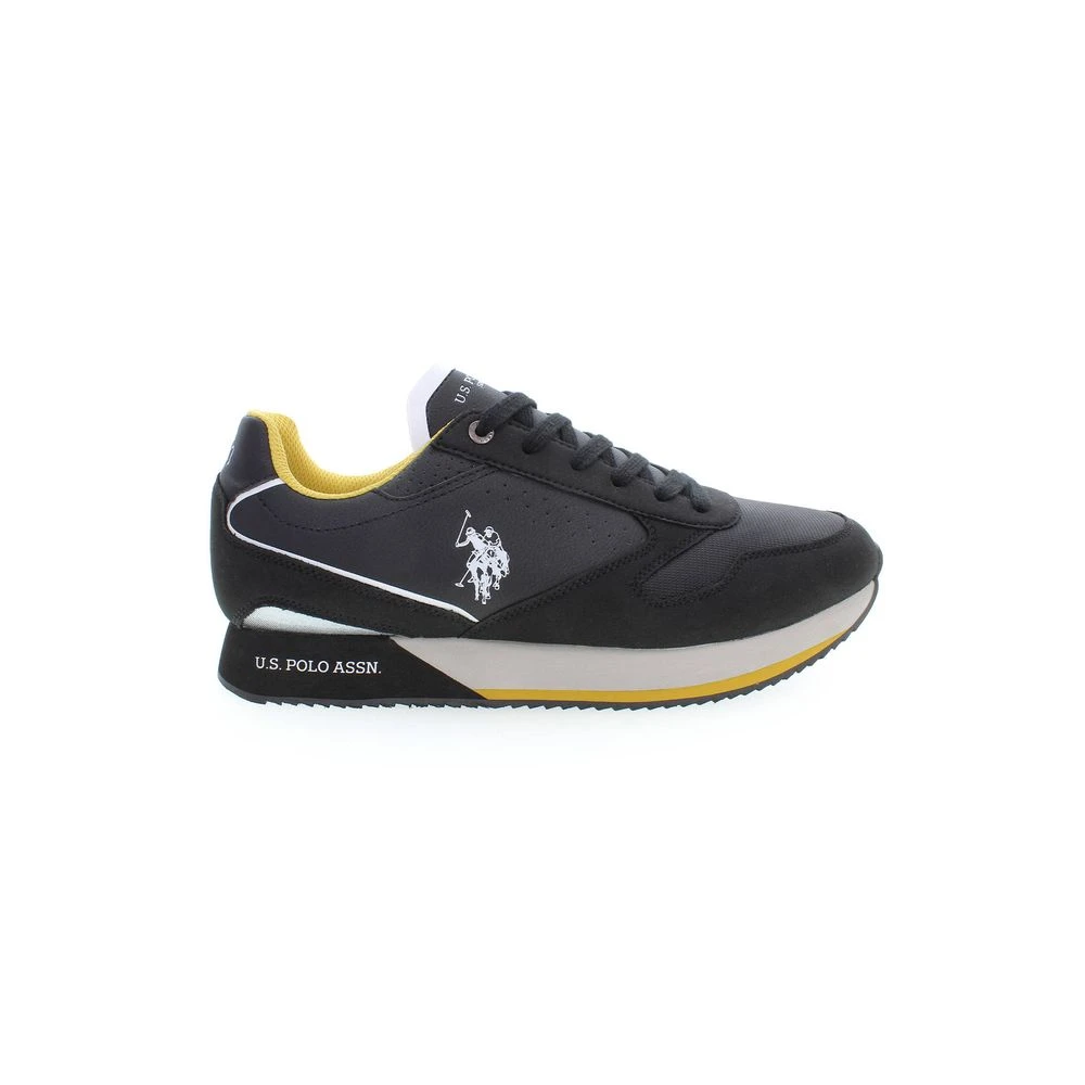 U.s. Polo Assn. Uomo Nero Sneaker In Poliestere Con Dettagli A Contrasto