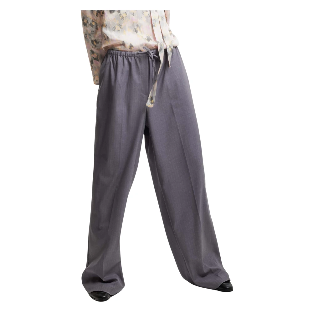 Kocca Elegante Gestreepte Broek met Koord Multicolor Dames