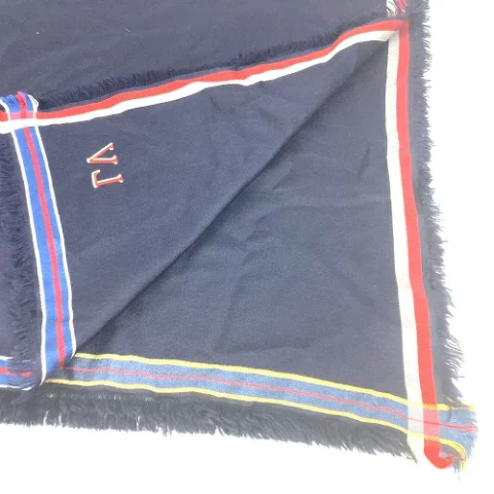 Louis Vuitton Vintage Pre-owned Silk scarves Blue Dames