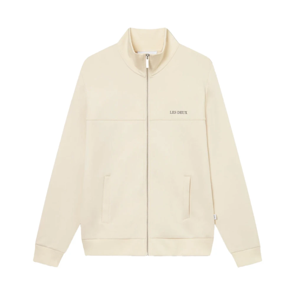 Les Deux Track Jacket med Ribbstickning Beige, Herr