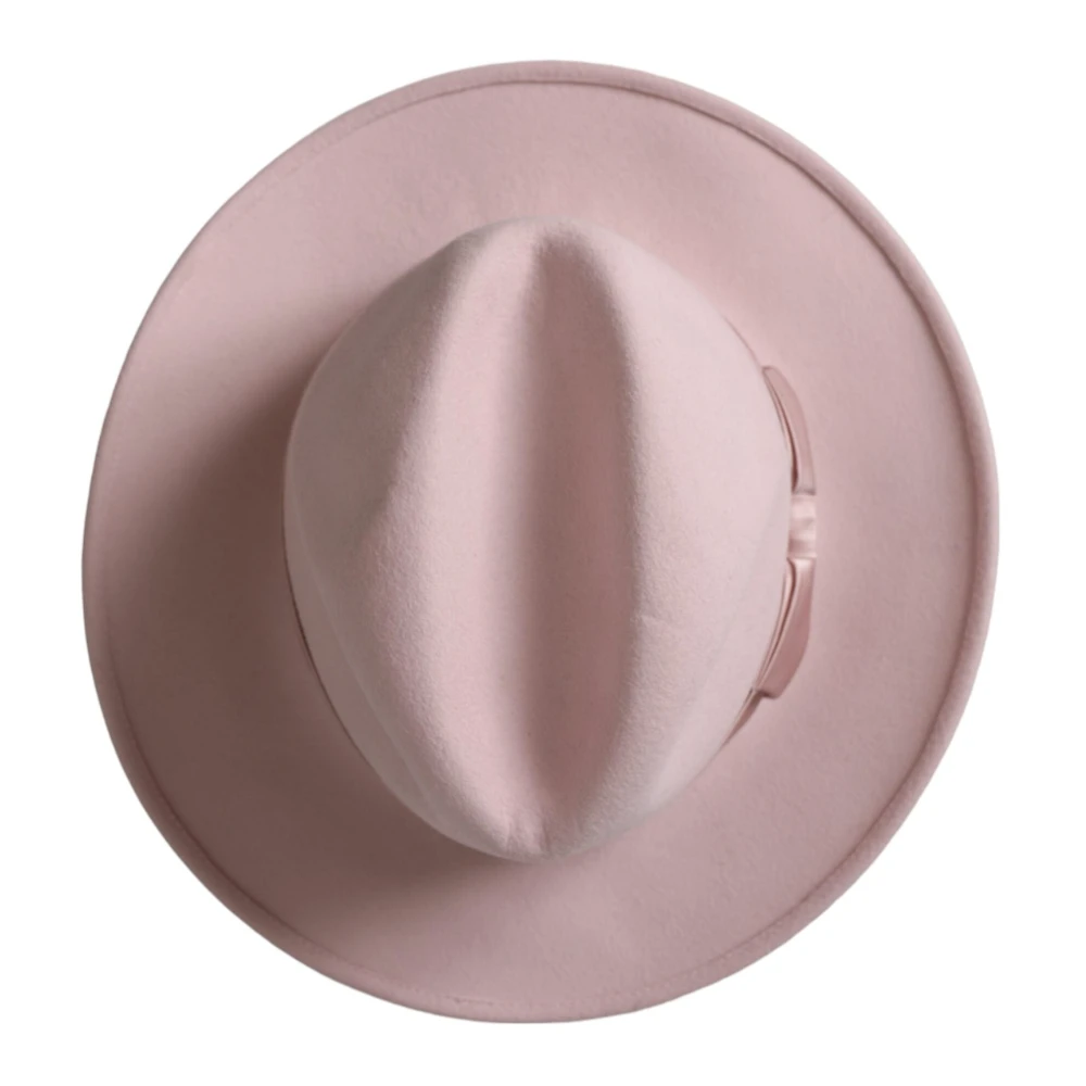 Dolce & Gabbana Roze Konijn Fedora Trilby Vrouwen Hoed Pink Dames
