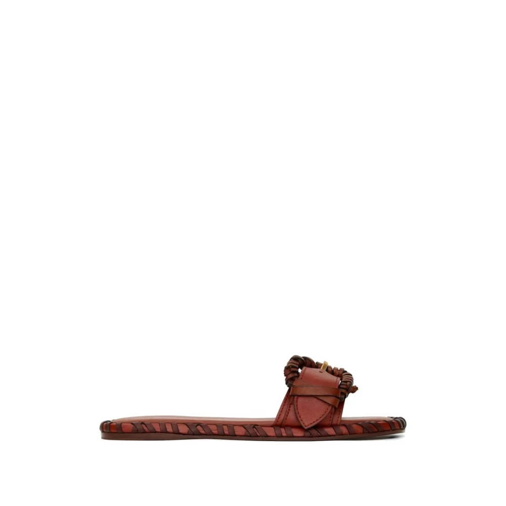Zimmermann Brown Alchemy Buckle Slide - Female - Sliders - 6 Uk - Shoes