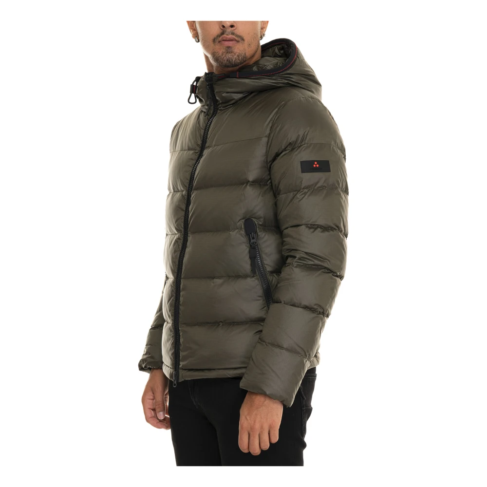 Peuterey Gewatteerde jas met vaste capuchon Blue Heren