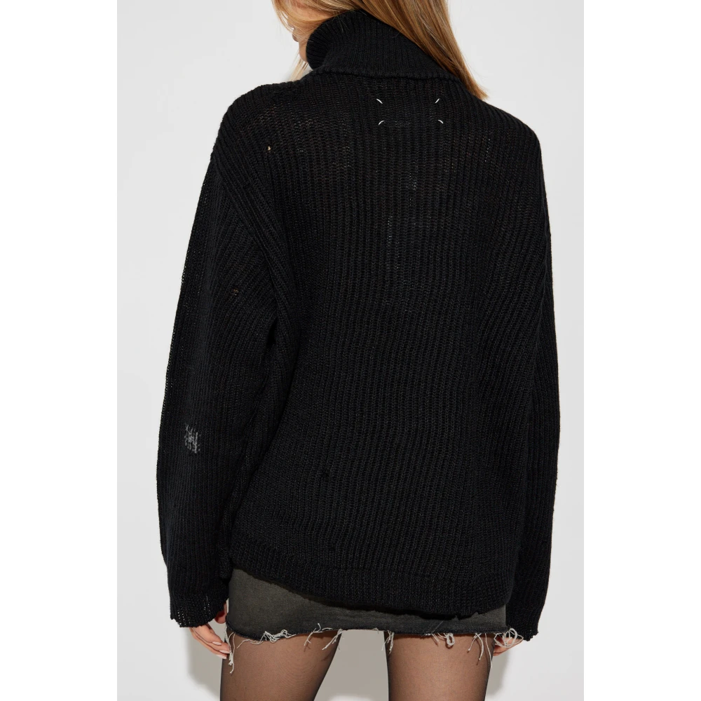 Maison Margiela Trui met vintage-effect Black Dames